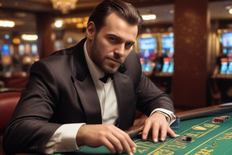 man in casino